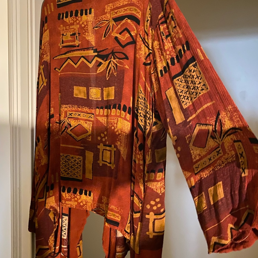 Simply Southwest Rustic Patterned Cardigan - Picture 2 of 4